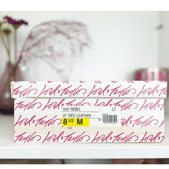 Vintage Lord & Taylor Rebel Red Leather Chunky Platform Block Heel Mule Size 8.5 - Picture 12 of 13